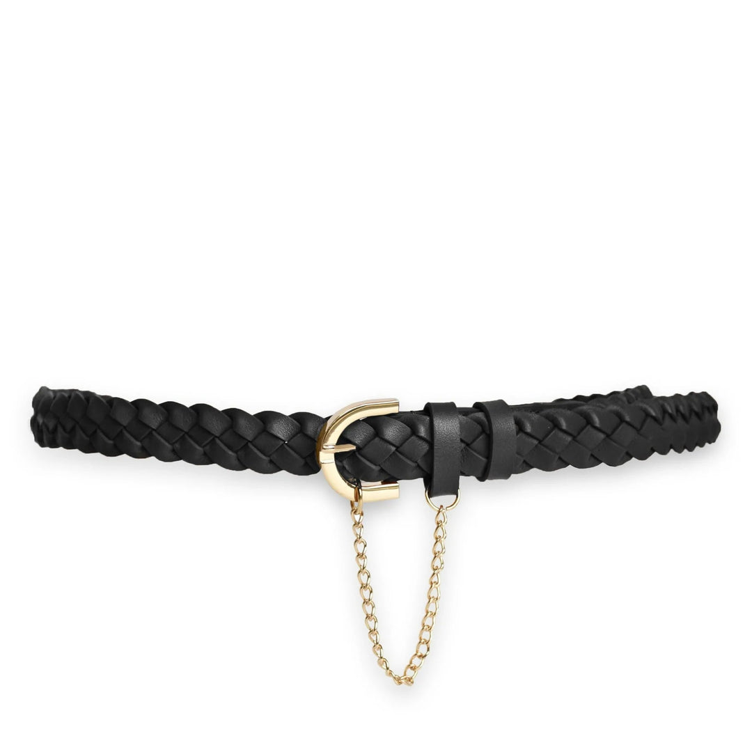 Kathryn Wilson Braided Belt - Black Calf - Shop 9