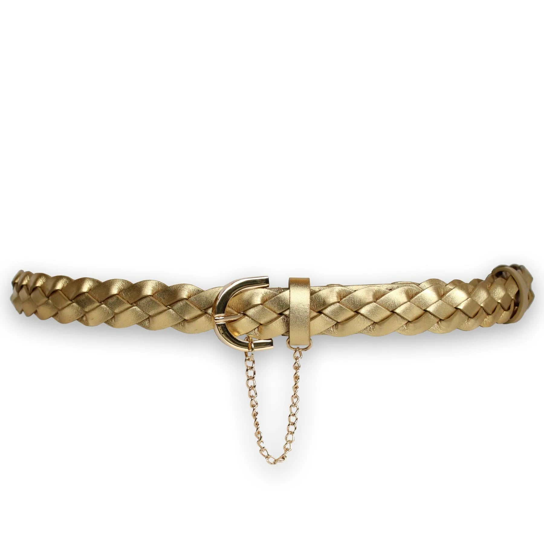 Kathryn Wilson Braided Belt Gold Calf