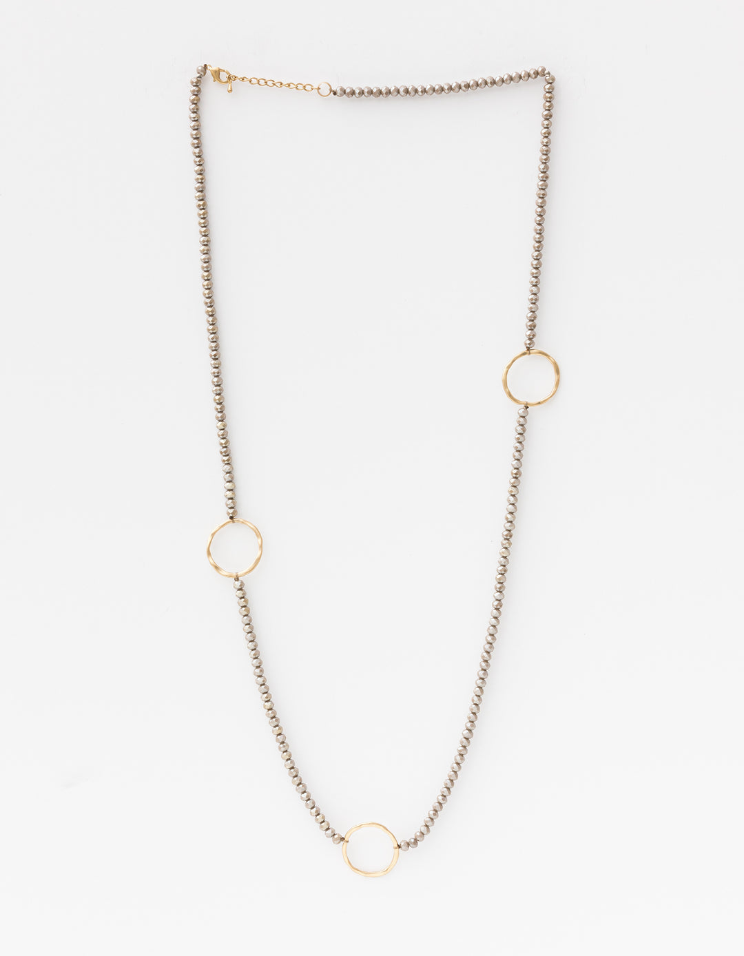Stella + Gemma Necklace Bead with Gold Hoops - Shop 9