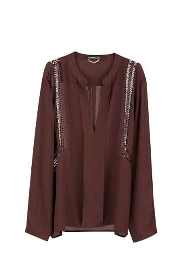 Knuefermann Lattice Shirt Port Silk - Shop 9