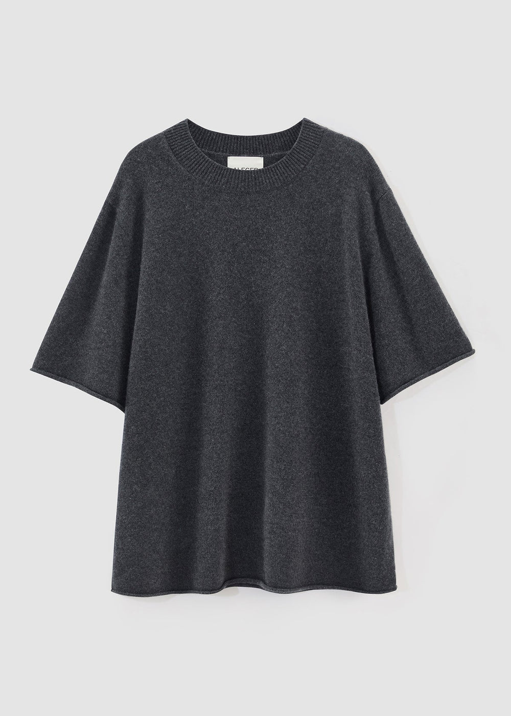 Aleger 490 Cashmere Blend Super Big T - Dark Marl Grey - Shop 9