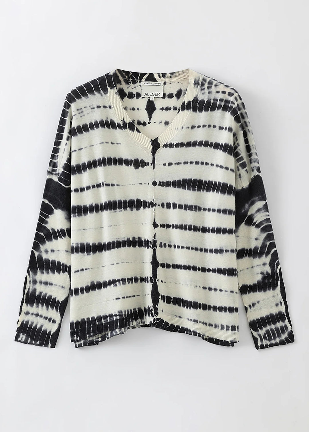 Aleger N.2119D Fine Knit Summer Dye V-Neck - Shop 9