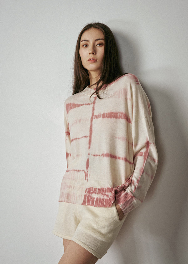 Aleger N.2122D Fine Knit Dye Summer V-Neck - Shop 9