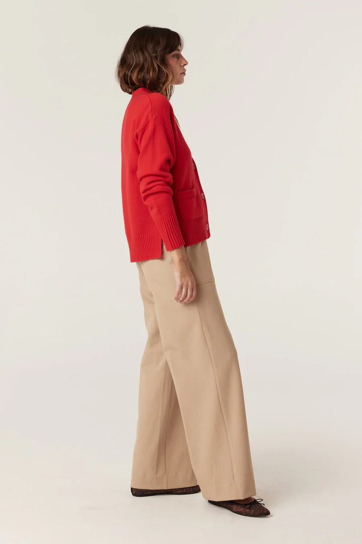 Cabe Melbourne Cashwool V Cardigan - Poppy Red - Shop 9