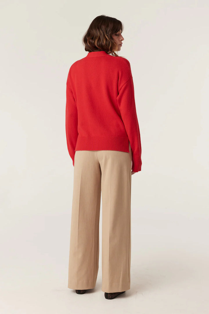Cabe Melbourne Cashwool V Cardigan - Poppy Red - Shop 9