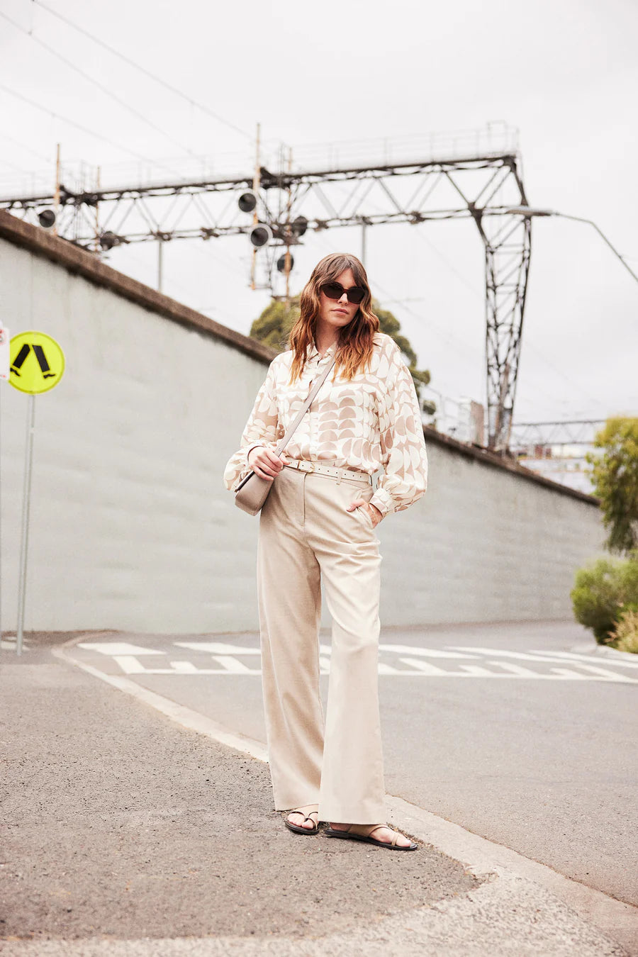Cable Melbourne Dune Blouse - Half Moon Print - Shop 9