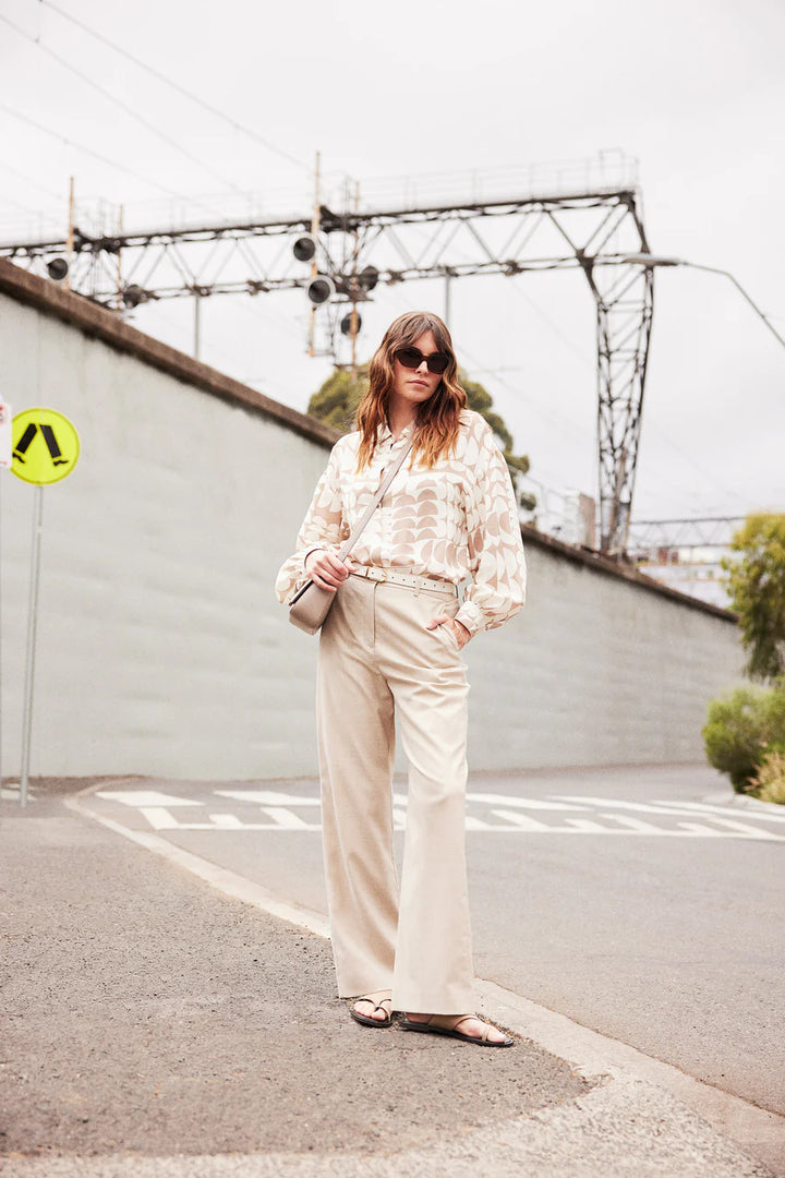Cable Melbourne Dune Blouse - Half Moon Print - Shop 9