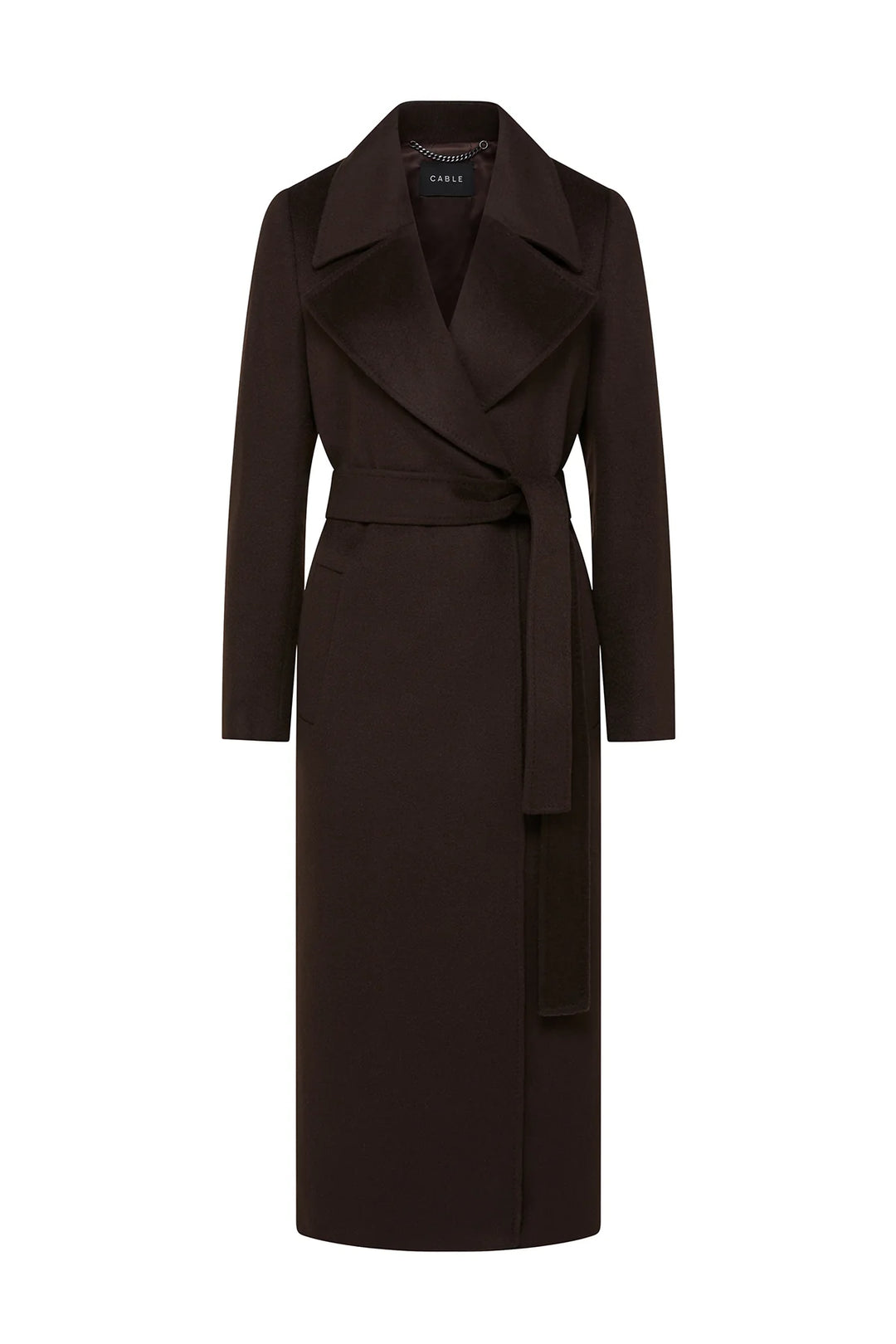 Cable Melbourne Evans Wool Coat - Espresso