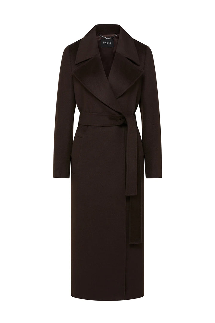 Cable Melbourne Evans Wool Coat - Espresso