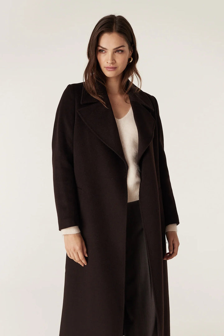 Cable Melbourne Evans Wool Coat - Espresso