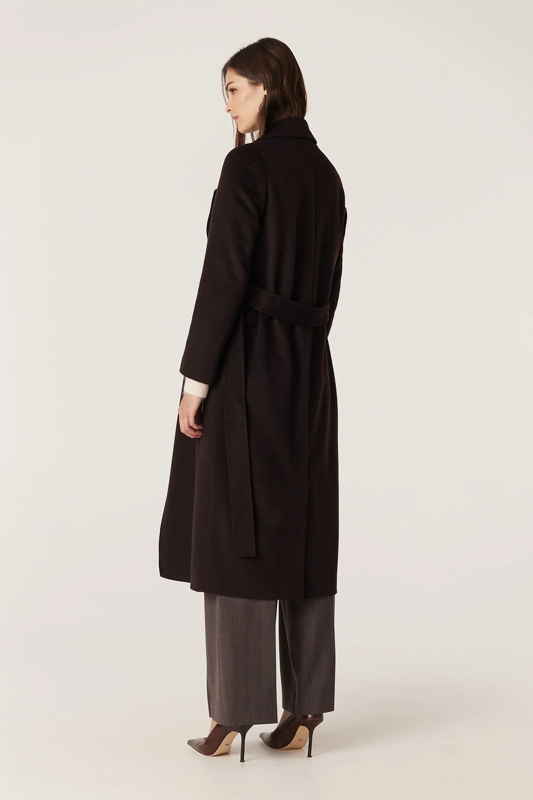 Cable Melbourne Evans Wool Coat - Espresso