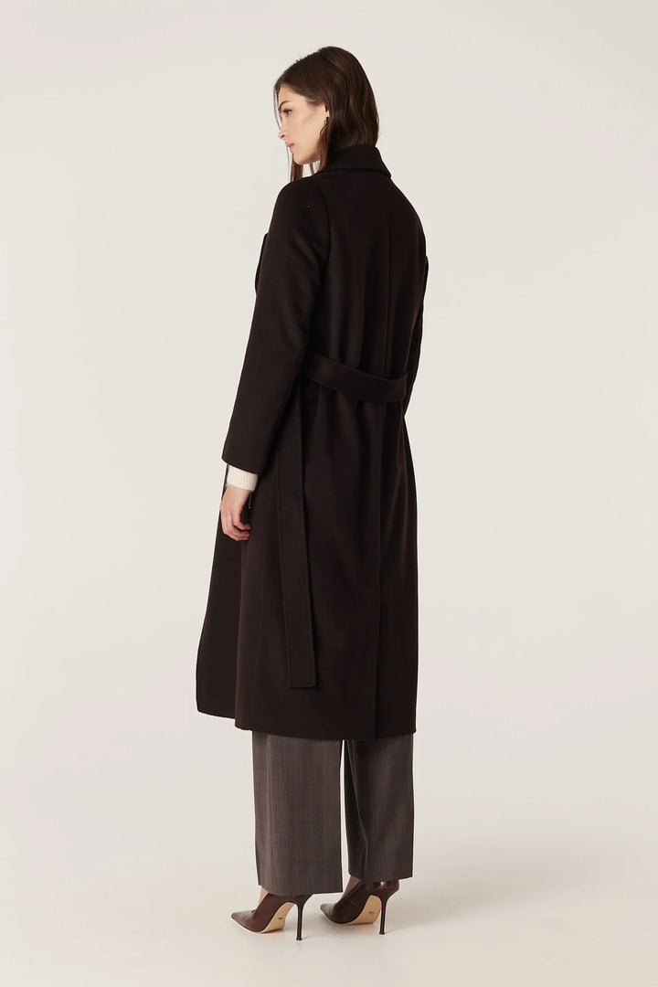 Cable Melbourne Evans Wool Coat - Espresso