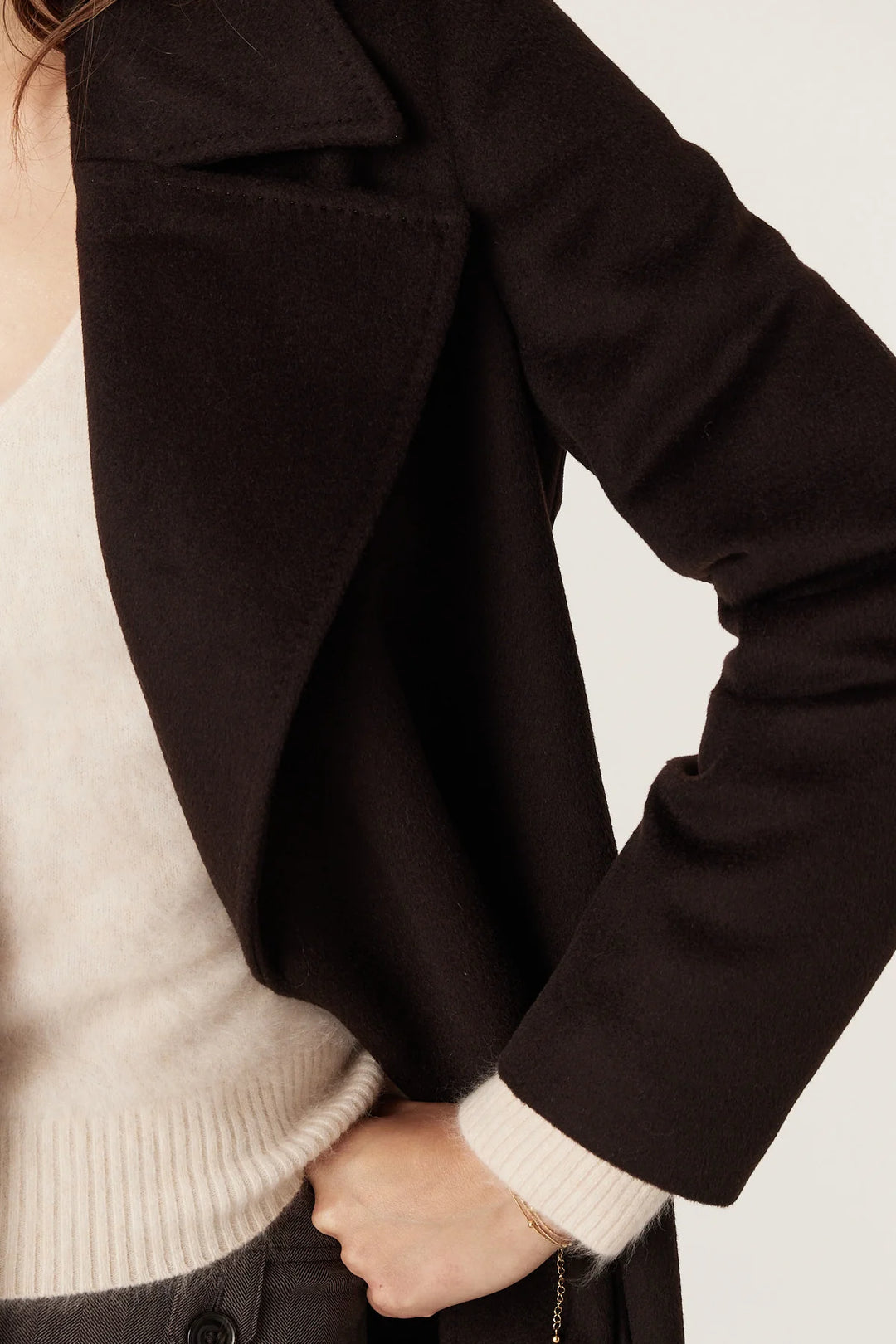 Cable Melbourne Evans Wool Coat - Espresso