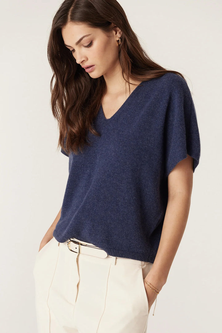 Cable Melbourne Pure Cashmere Relaxed Top - Denim