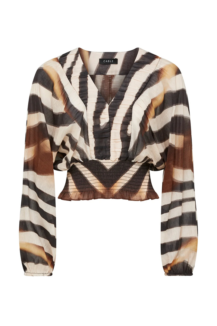 Cable Melbourne Sasha Blouse - Zebra Print