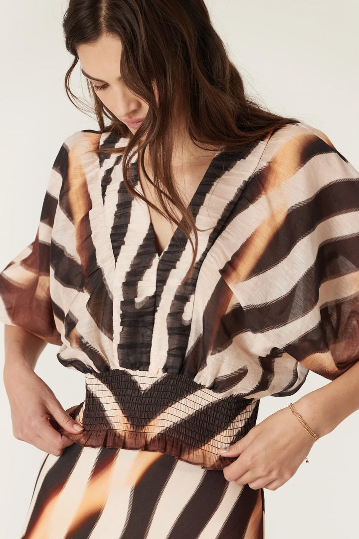 Cable Melbourne Sasha Blouse - Zebra Print