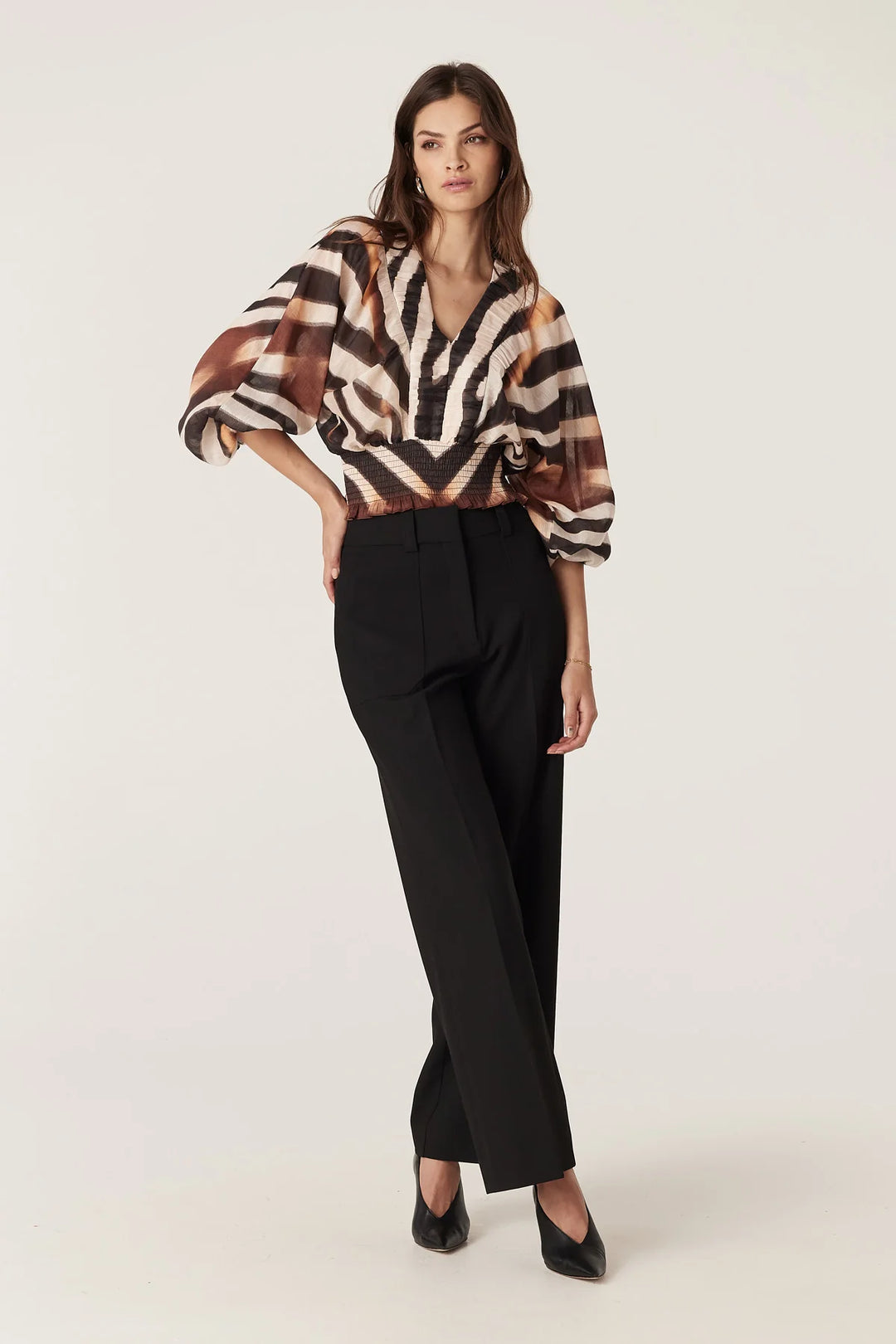 Cable Melbourne Sasha Blouse - Zebra Print