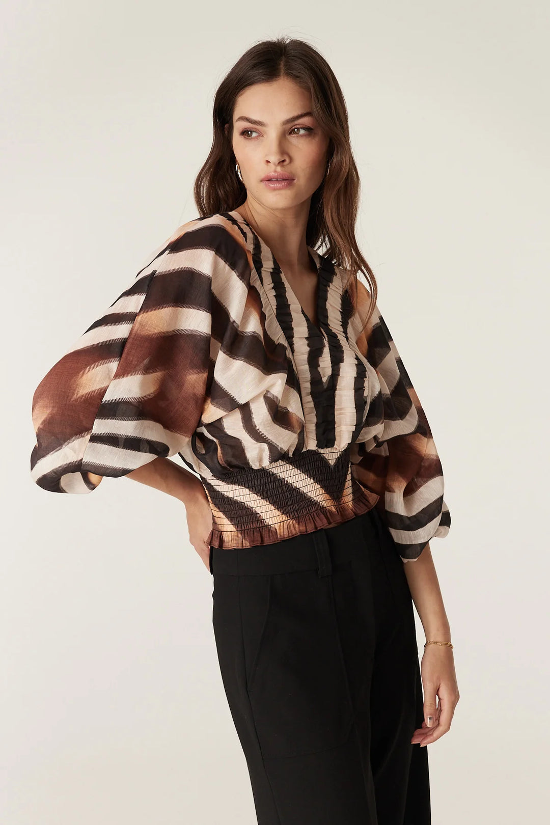 Cable Melbourne Sasha Blouse - Zebra Print