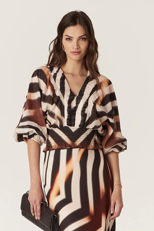 Cable Melbourne Sasha Blouse - Zebra Print