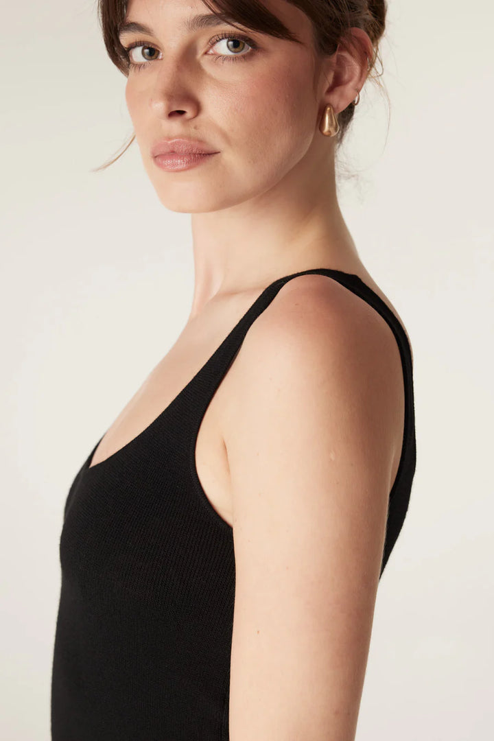Cable Melbourne Superfine Merino Singlet - Black - Shop 9