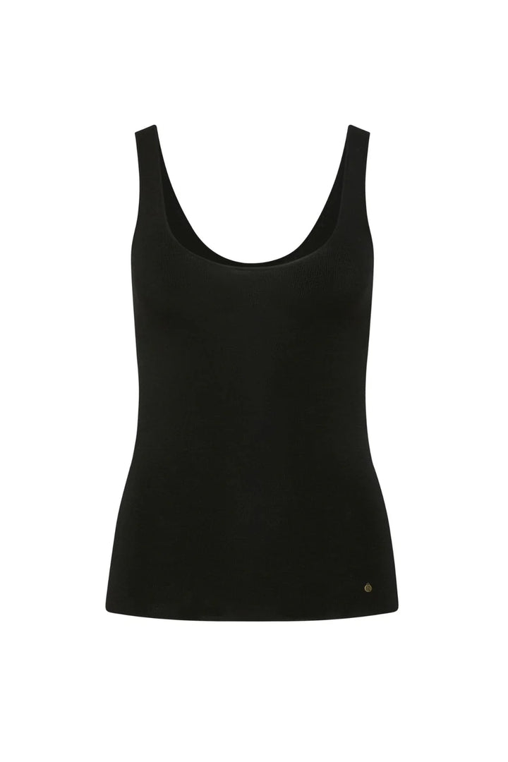 Cable Melbourne Superfine Merino Singlet - Black - Shop 9