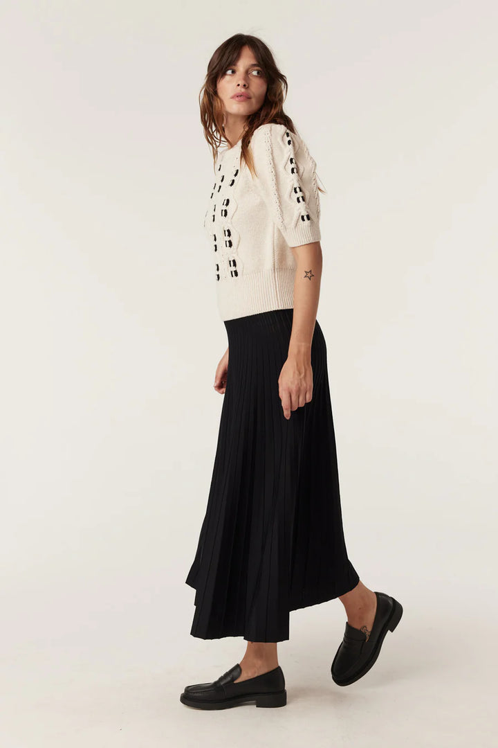 Cable Melbourne Tavi Knit Top - Oat - Shop 9