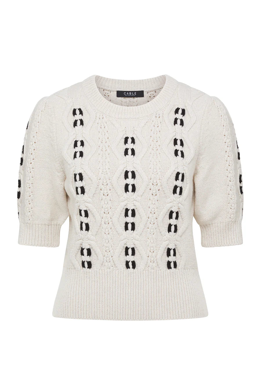 Cable Melbourne Tavi Knit Top - Oat - Shop 9