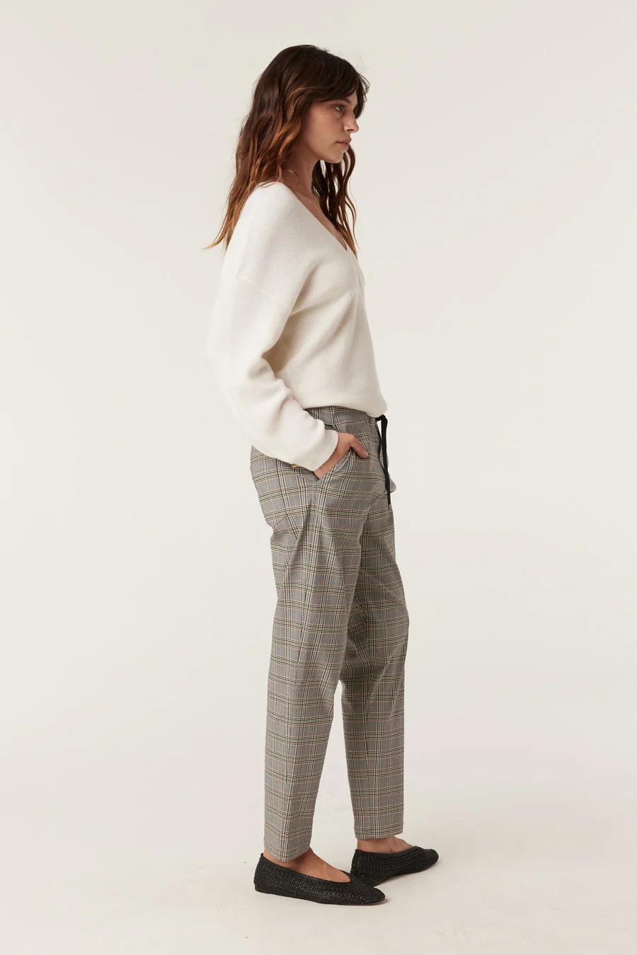 Cable Melbourne Zoe Check Jogger - Green check - Shop 9