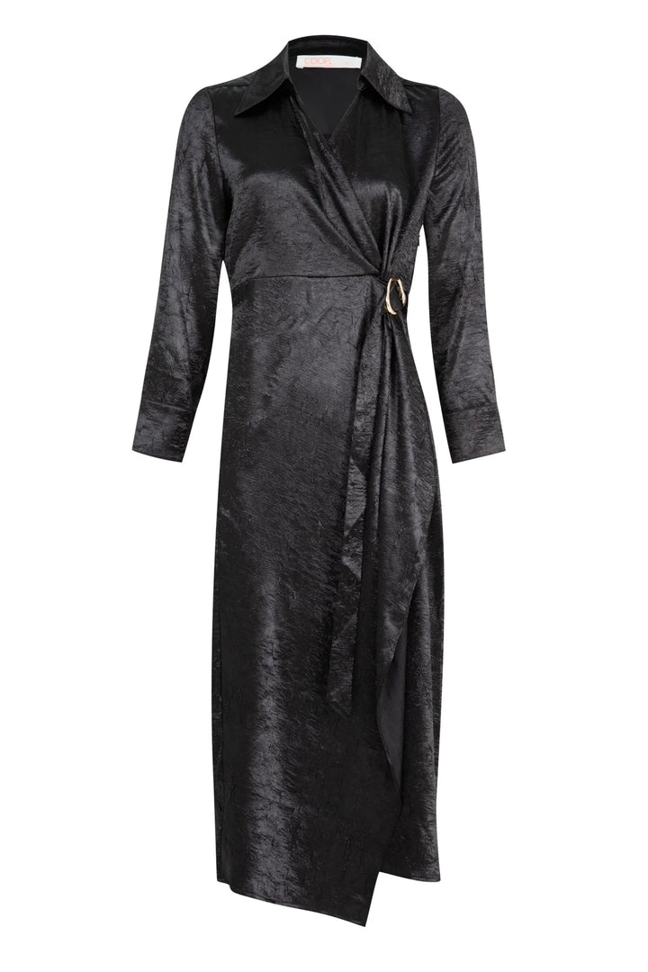 Coop Wrapt In You Dress - Black - Shop 9