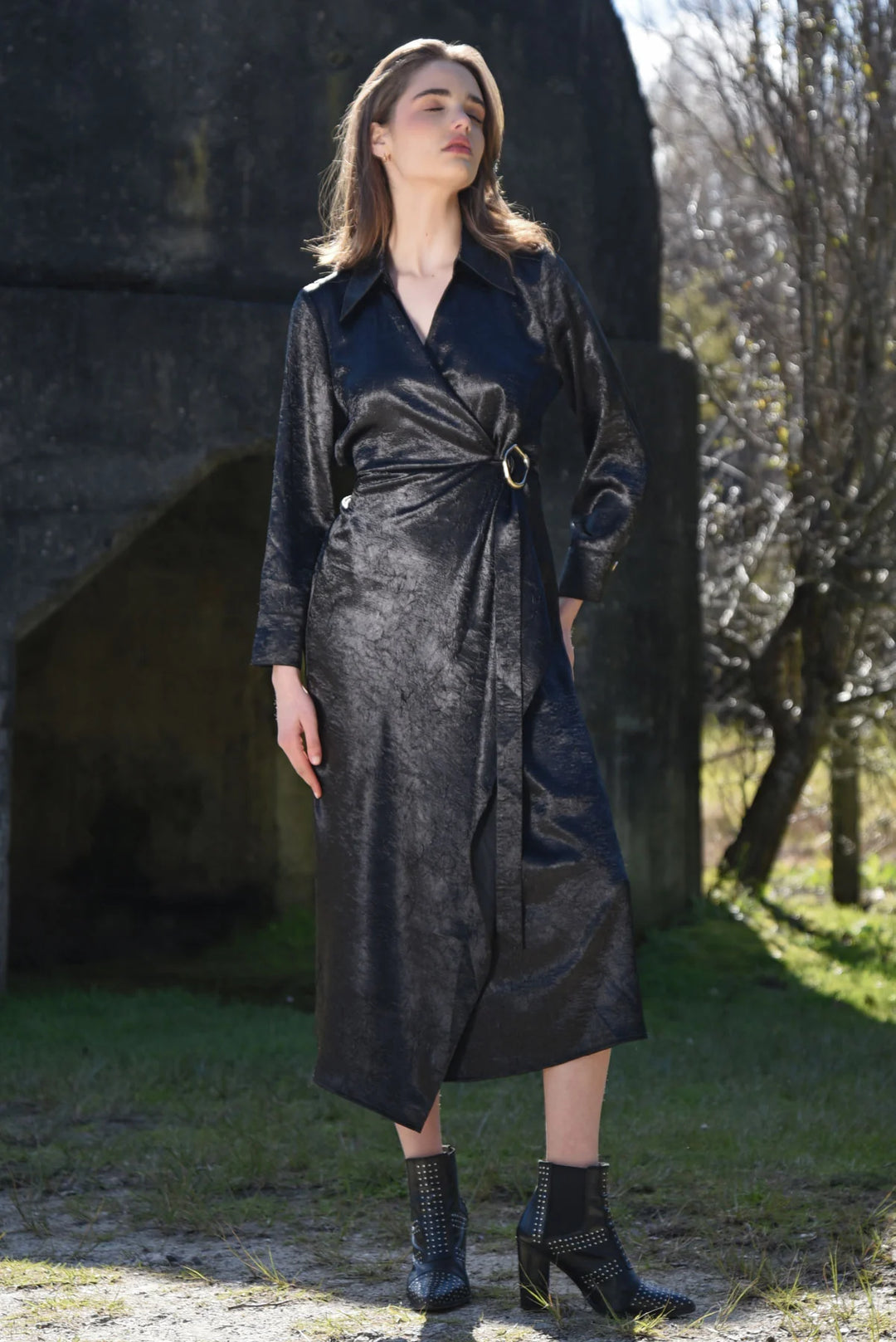 Coop Wrapt In You Dress - Black - Shop 9