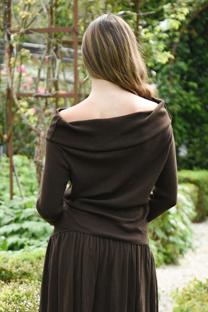 Cooper Bare Your Shoulder Top - Chocolate - Shop 9