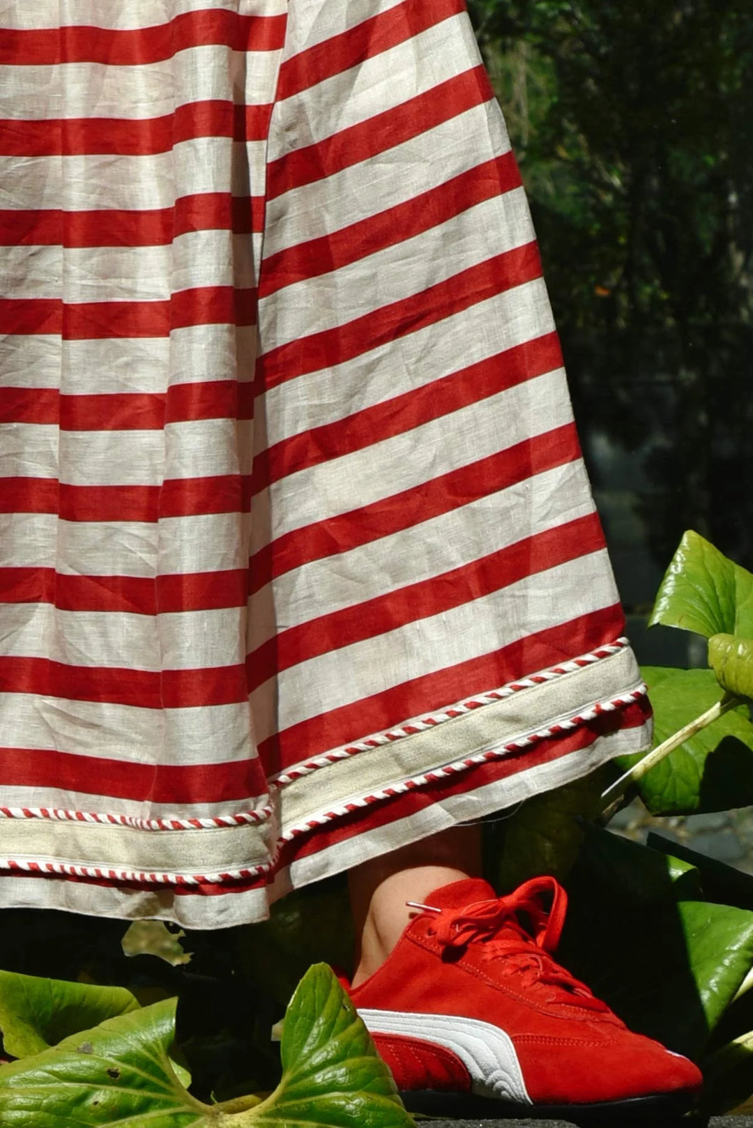 Cooper Forward Motion Skirt - Red/Natural Stripe - Shop 9