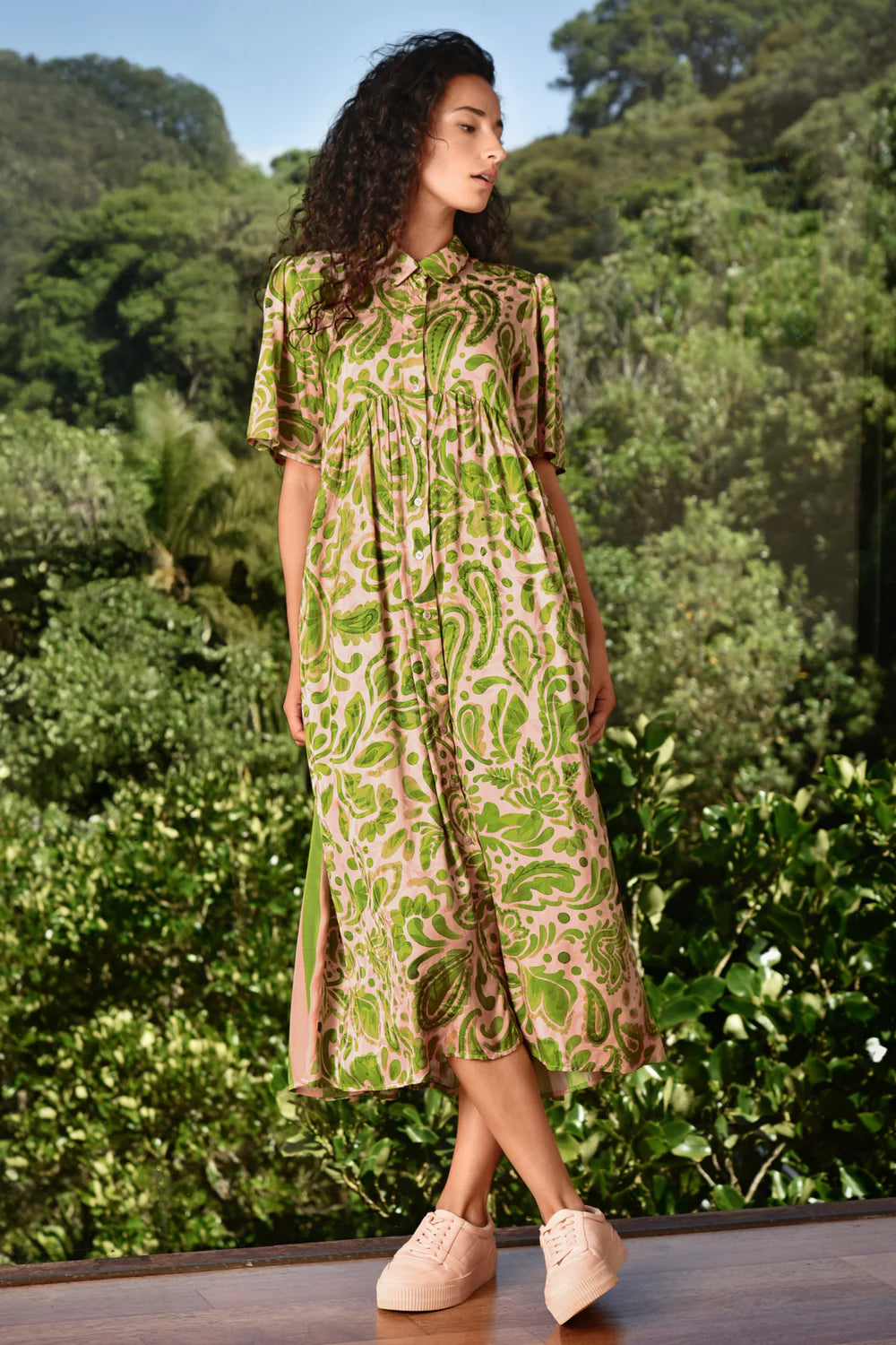 Cooper Made For Each Other Dress - Blush + Green Floral - Shop 9