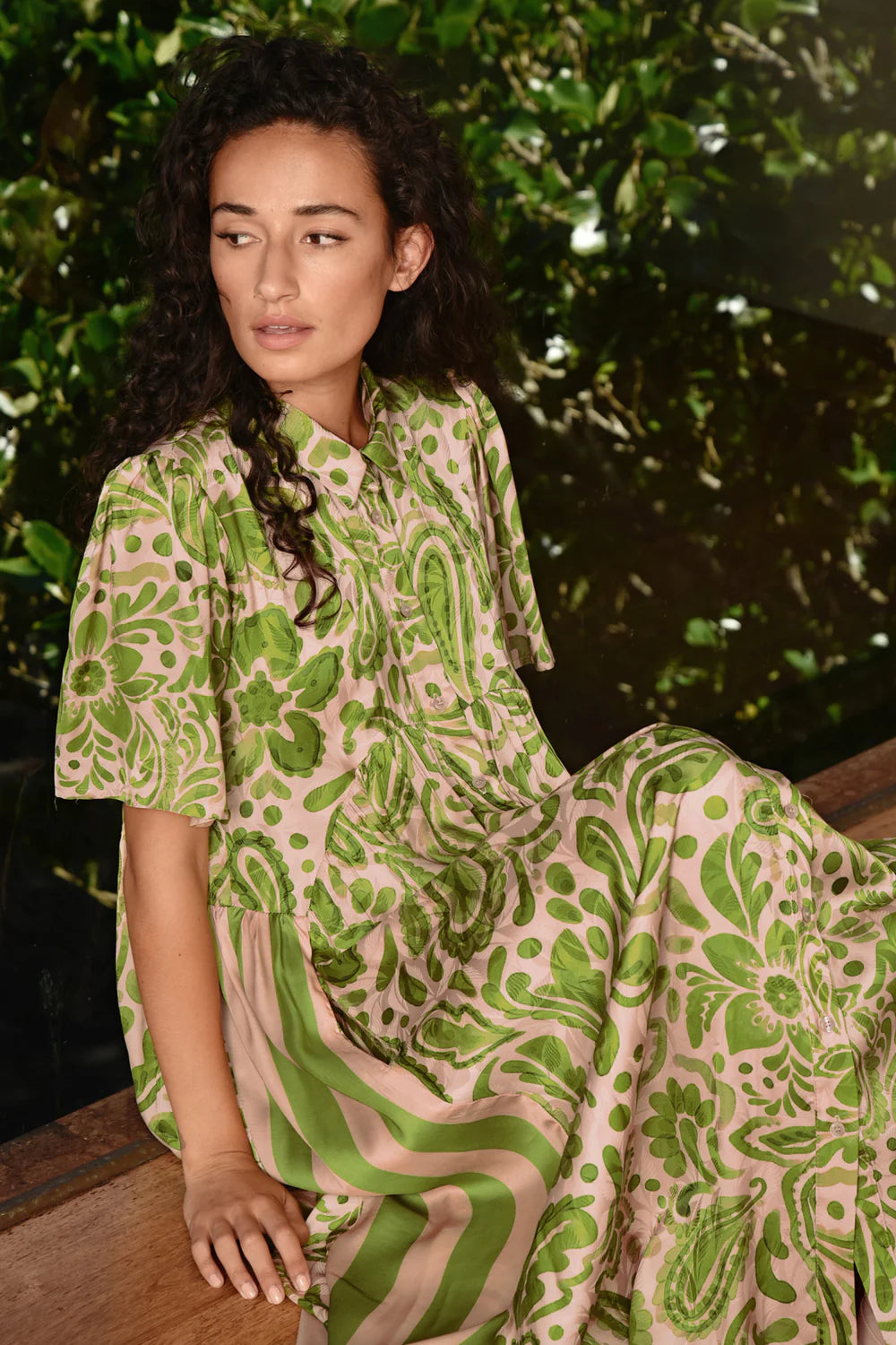 Cooper Made For Each Other Dress - Blush + Green Floral - Shop 9