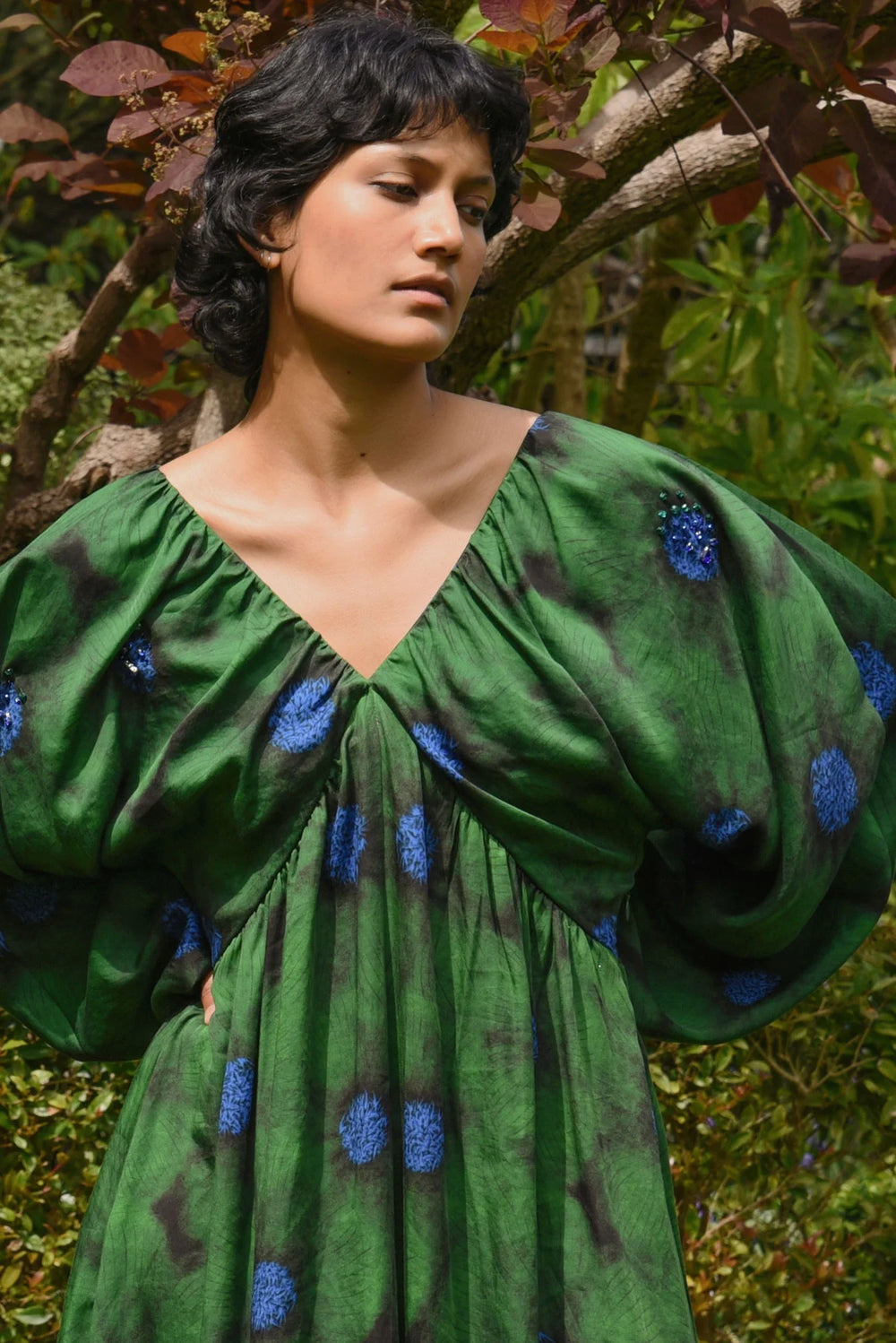 Cooper Pretty In Puff Dress - Green Floral (Pre-Order) - Shop 9