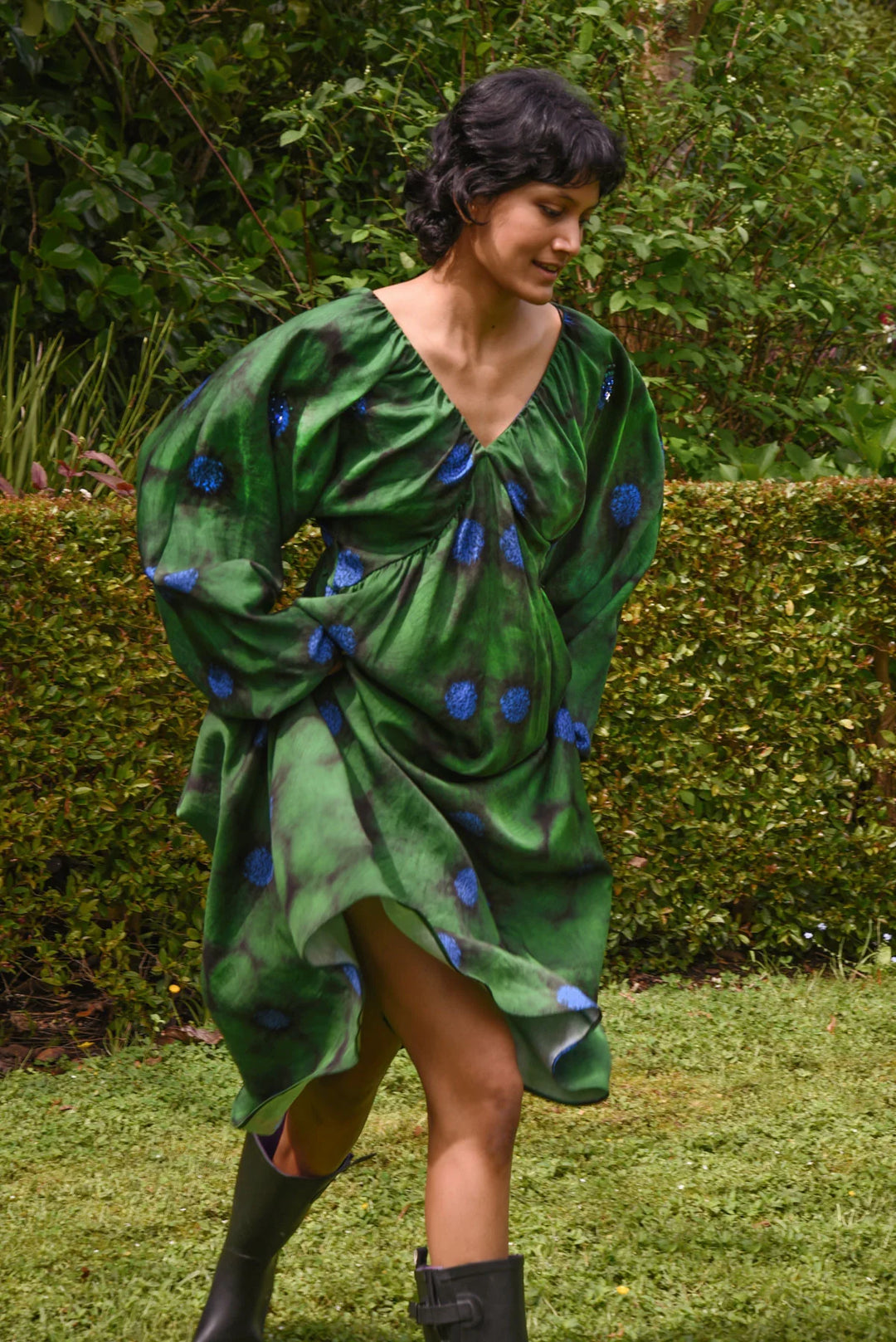 Cooper Pretty In Puff Dress - Green Floral (Pre-Order) - Shop 9