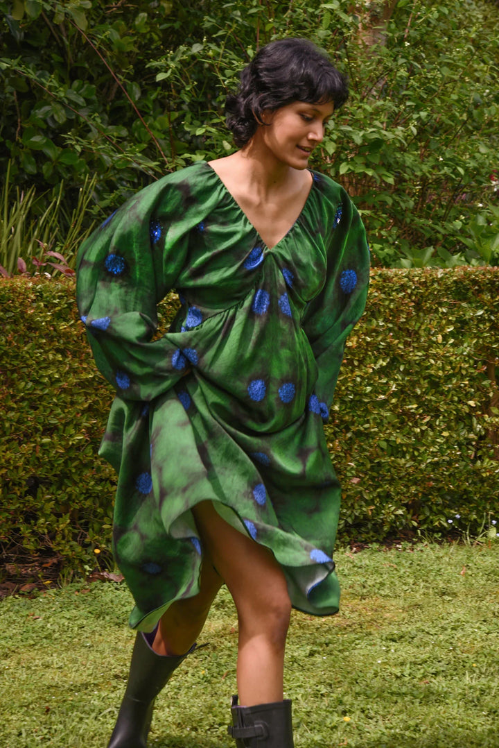 Cooper Pretty In Puff Dress - Green Floral (Pre-Order) - Shop 9