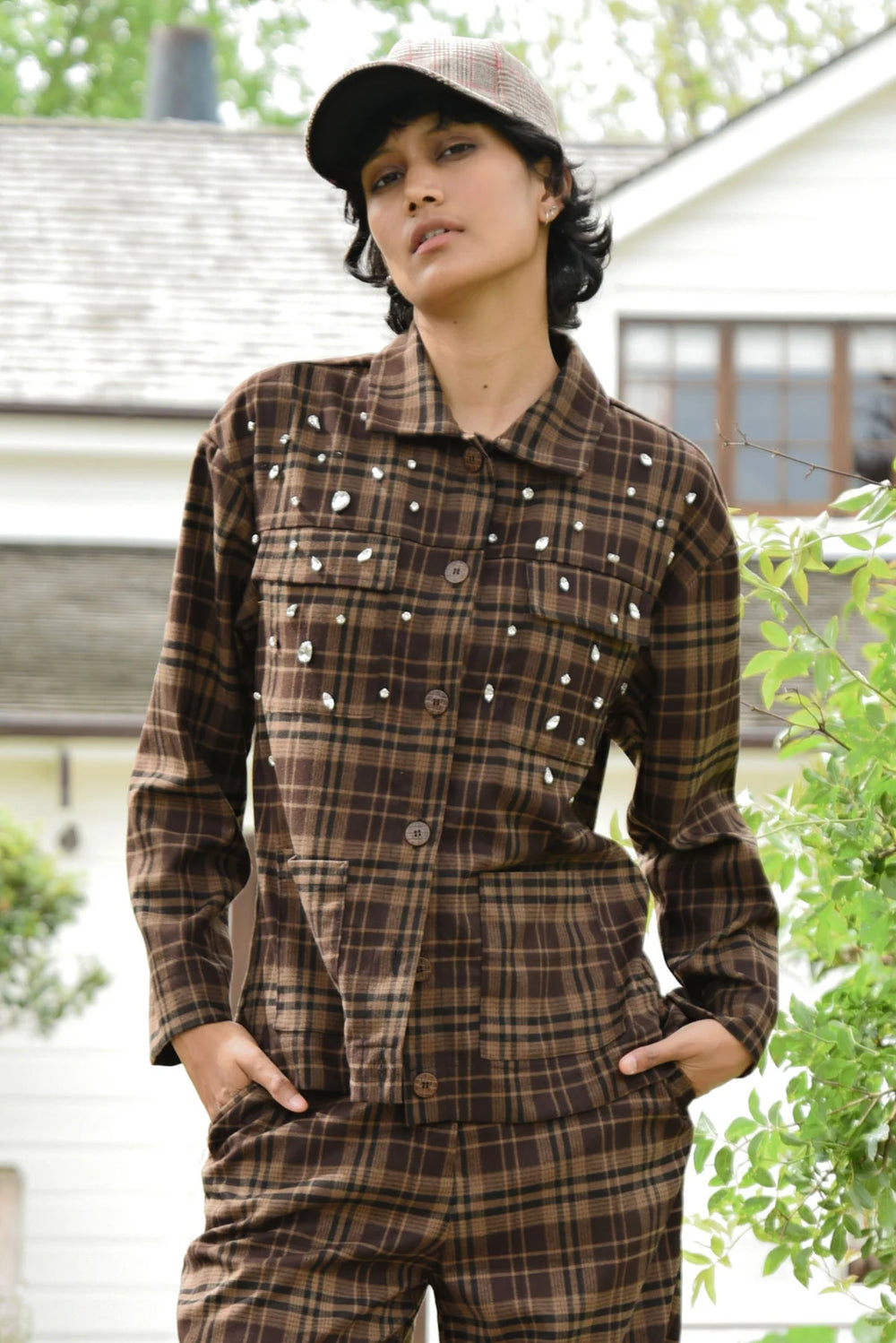 Cooper Shacket, Not Stirred Shirt - Chocolate Check - Shop 9