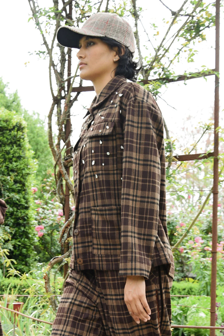 Cooper Shacket, Not Stirred Shirt - Chocolate Check - Shop 9