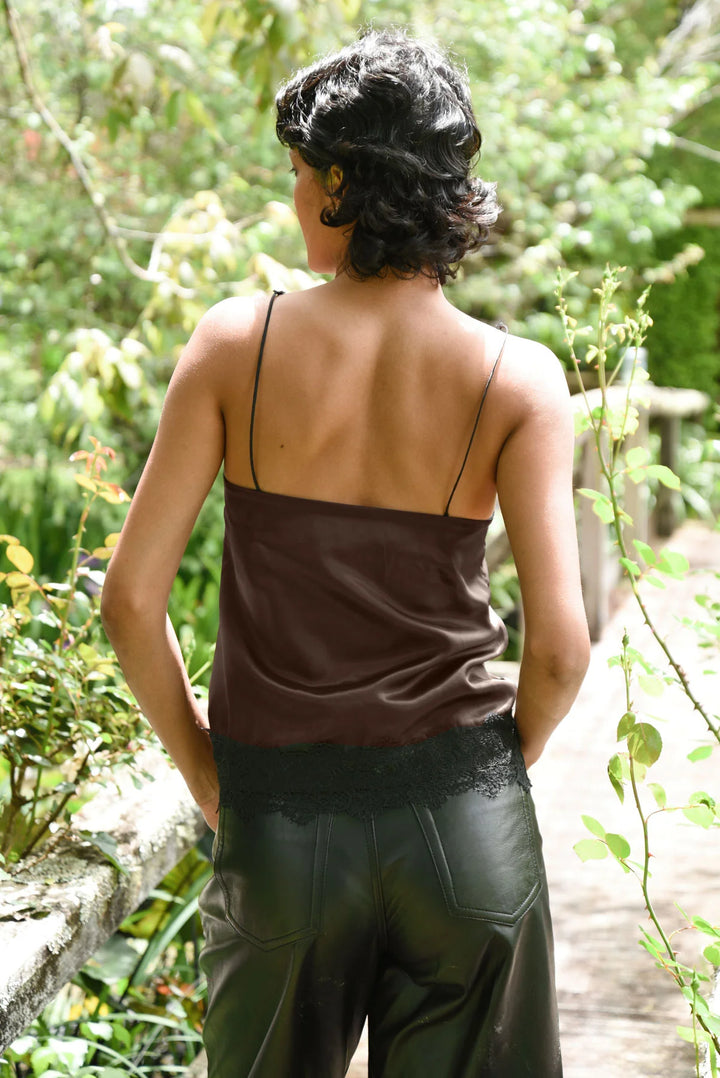 Cooper Treble Lace Camisole - Chocolate - Shop 9