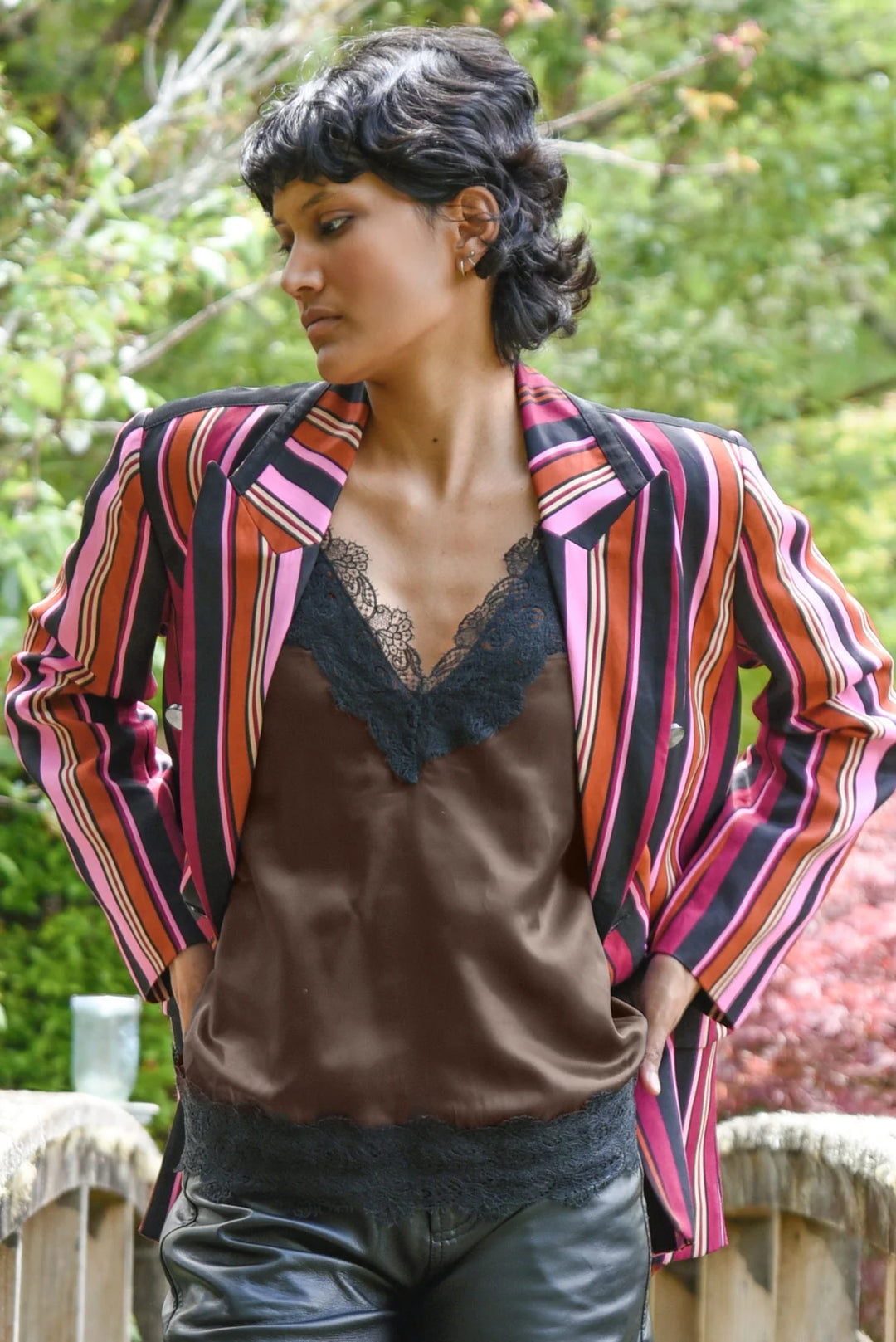 Cooper Treble Lace Camisole - Chocolate - Shop 9