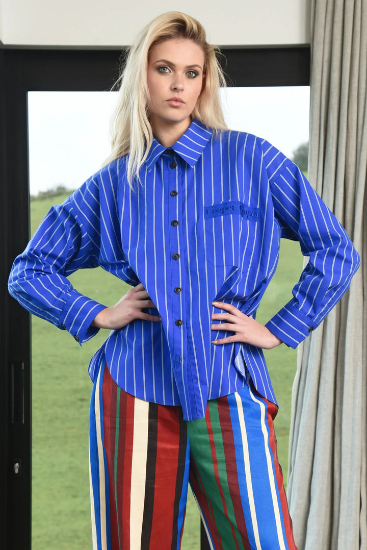 Cooper A-Shirt Your Eyes Shirt - Blue Stripe - Shop 9