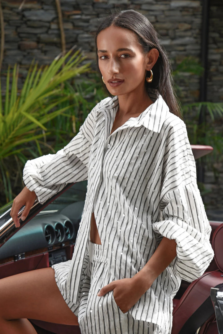 Cooper A-Shirt Your Power Shirt - White Stripe