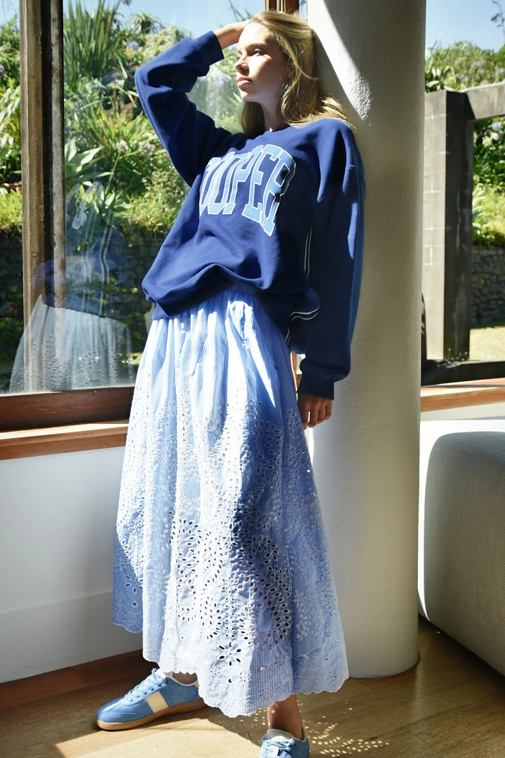 Cooper Take Note Sweater - Cobalt