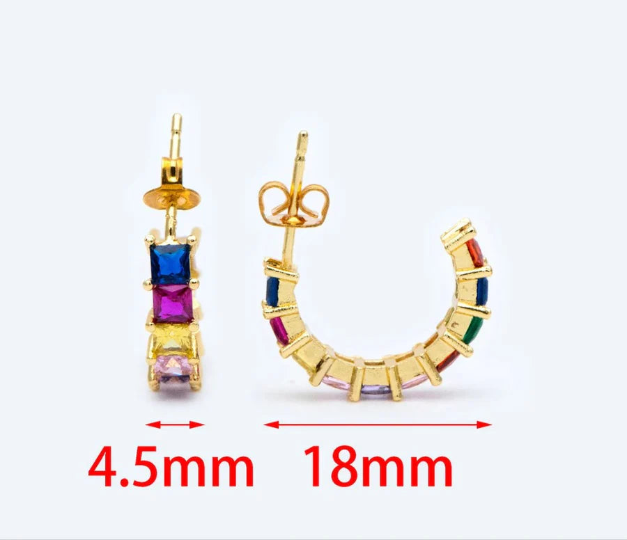 Crystal and Cord Alora Half Hoop Gold-Tone Earrings - Shop 9