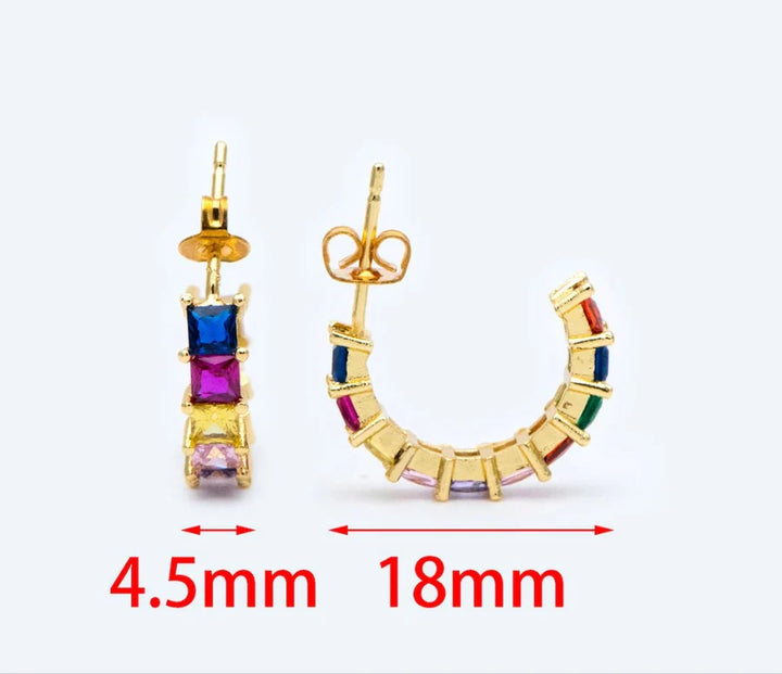 Crystal and Cord Alora Half Hoop Gold-Tone Earrings - Shop 9