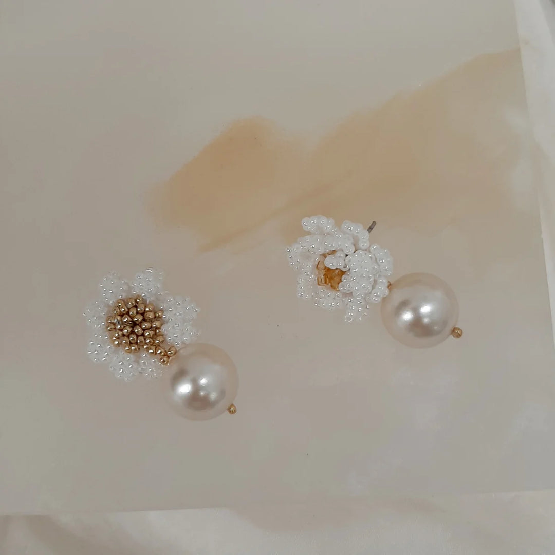 Crystal &amp; Cord Dahlia earrings - Shop 9
