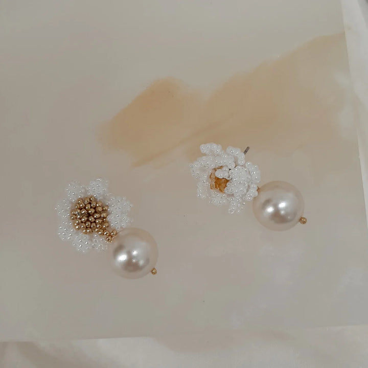 Crystal &amp; Cord Dahlia earrings - Shop 9
