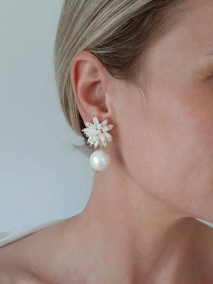 Crystal and Cord Helena Earrings