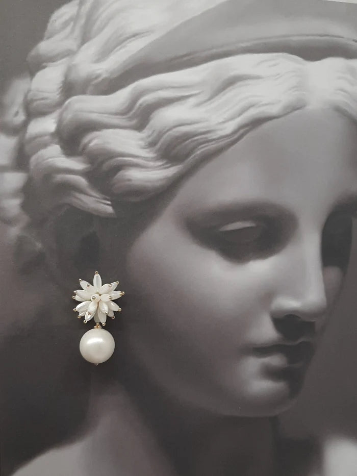 Crystal and Cord Helena Earrings